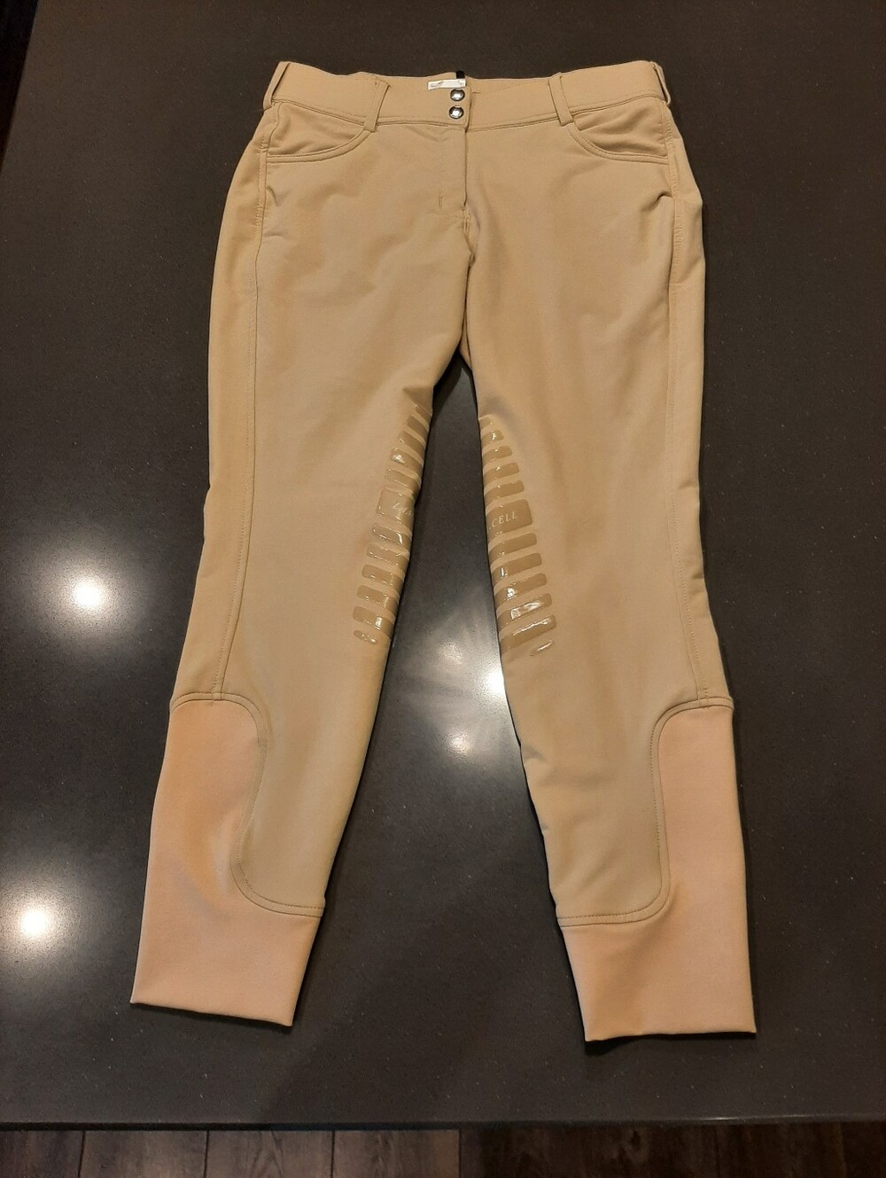 AMI-CELL Full Seat Silicone Grip Riding Breeches Tan Equestrian Pants US 34
